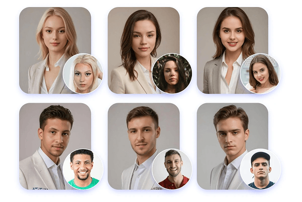 Professional Team Member Headshots Grid