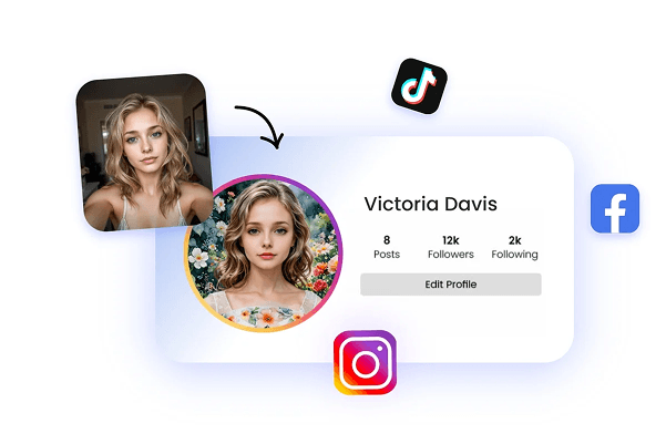 Social Media Profile with AI Generated Headshot